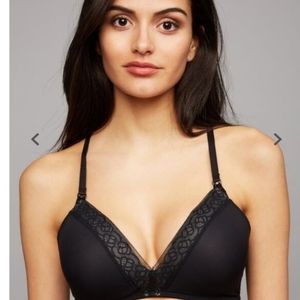 Natori Wireless Lightly Lined Nursing Bra black